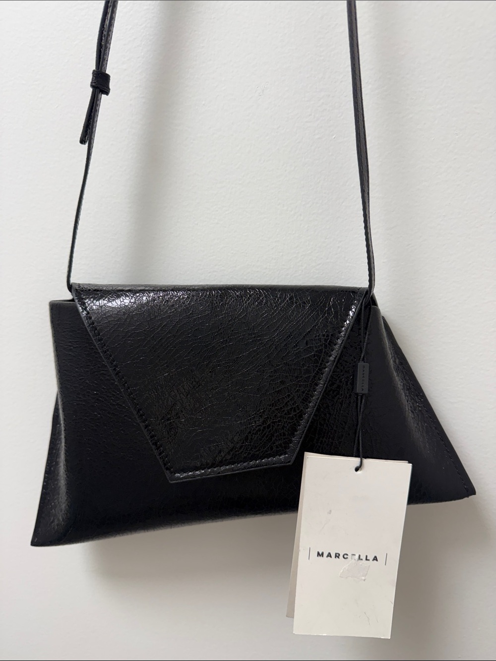 MARELLA Black Leather Crossbody Bag